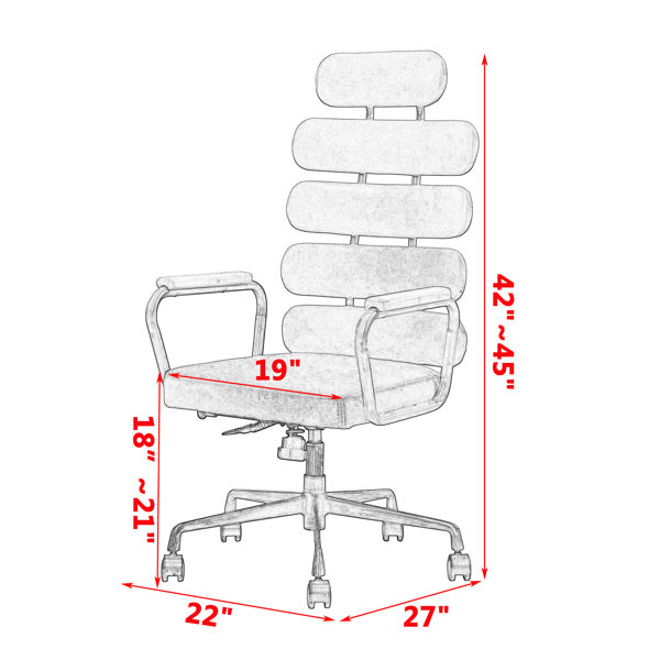 CQZK Genuine Leather Task Chair Wayfair